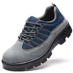 Safety protective work shoes with steel toe cap, anti-puncture and anti-impact, summer breathable, lightweight and wear-resistant, factory wholesale
