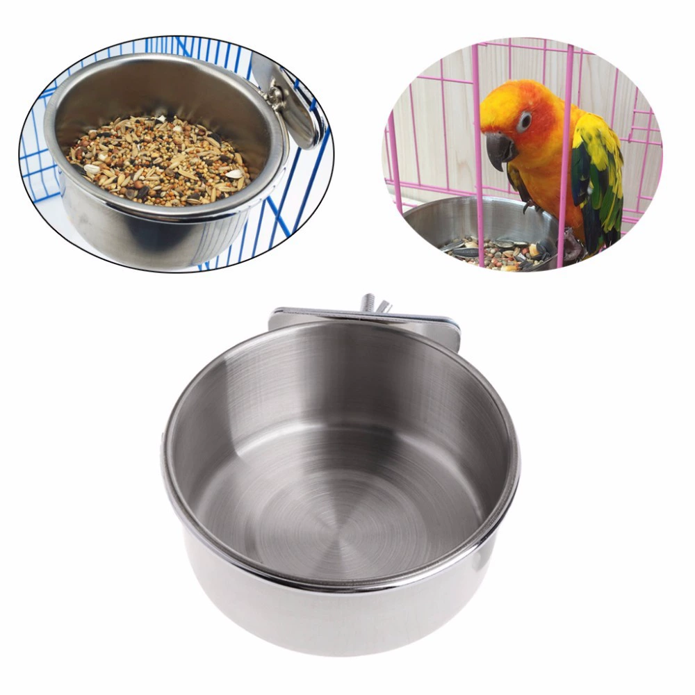 Попугай из нержавеющей стали Parrot Food Box Чаша для воды Чашка для еды Корыто для птиц