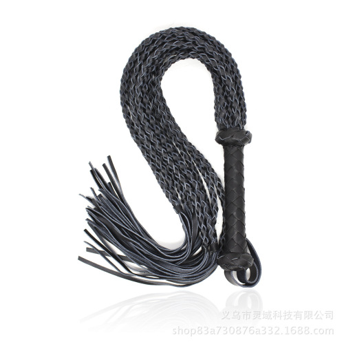 Factory direct supply of sexy leather whip, snake whip, horse whip, 8-strand braided cowhide loose whip, alternative SM adult toy horse whip