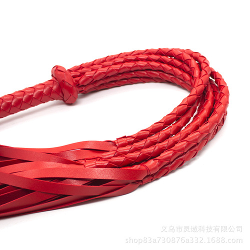 Factory direct supply of sexy leather whip, snake whip, horse whip, 8-strand braided cowhide loose whip, alternative SM adult toy horse whip