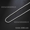 Fashionable trend silver jewelry, necklace, Korean style, 2mm, wholesale