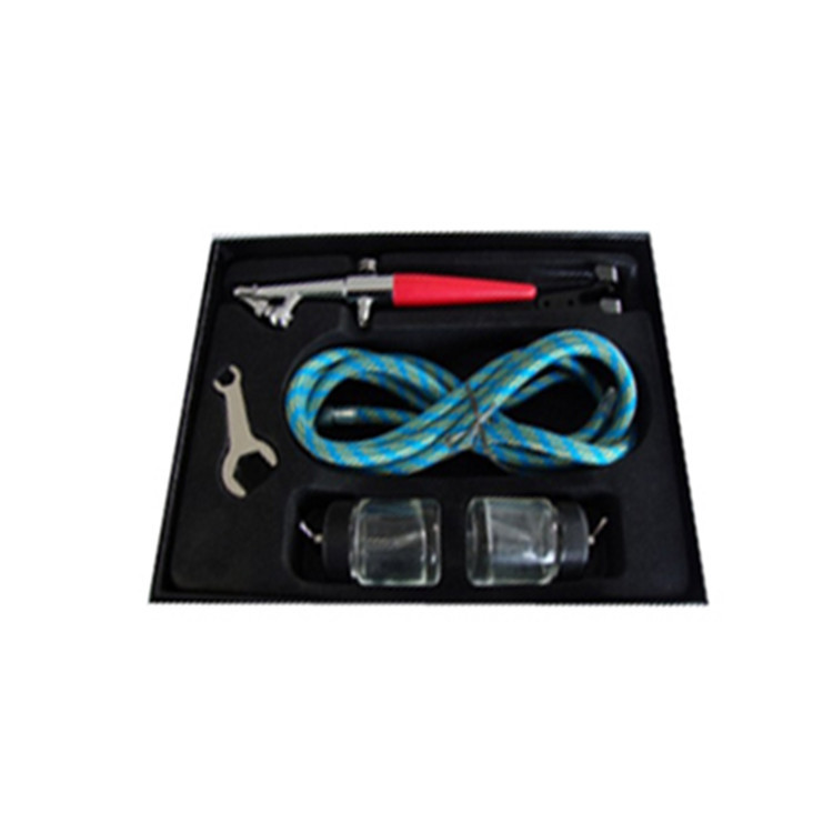 厂家直供批发0.8mm口径雾化可调节单动喷笔套装 TD-158K