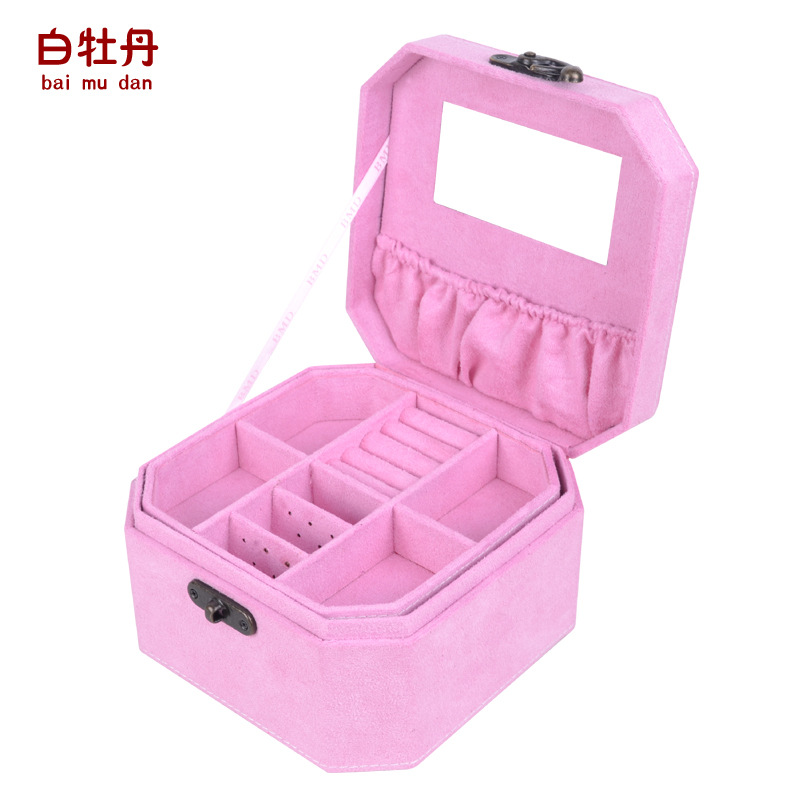 跨境简约首饰收纳盒绒布耳钉耳饰首饰盒珠宝饰品盒子创意