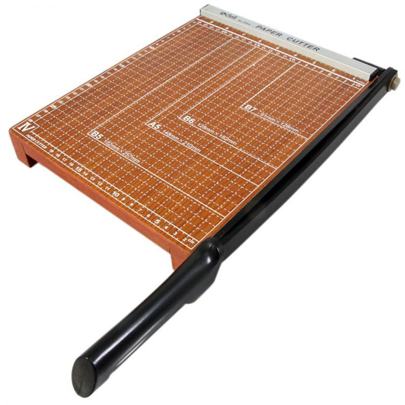 Deli 8004 03 02 Wooden Paper Cutter A4 Business Card Photo Paper Cutter Cutting Paper Cutter Wholesale
