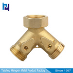 园林二通式全铜球阀 美式花园双通球阀 园林两通球阀 六角进水口