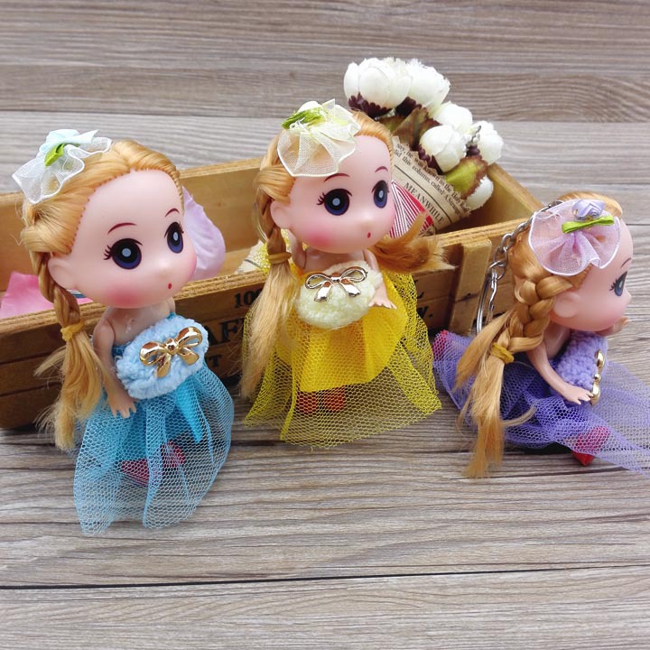 A3434 princesa tocado flor muñeca colgante llavero colgante bolsa adornos Yiwu dos yuanes tienda de suministro al por mayor image 5