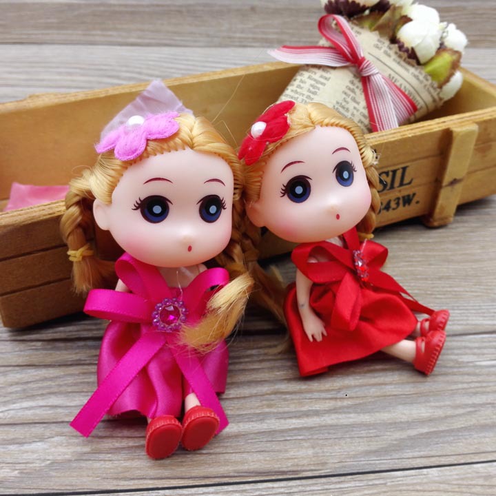A3434 princesa tocado flor muñeca colgante llavero colgante bolsa adornos Yiwu dos yuanes tienda de suministro al por mayor image 4