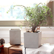 北欧简约正方形水泥花盆透气创意园艺多肉绿植多肉盆景盆厂家批发