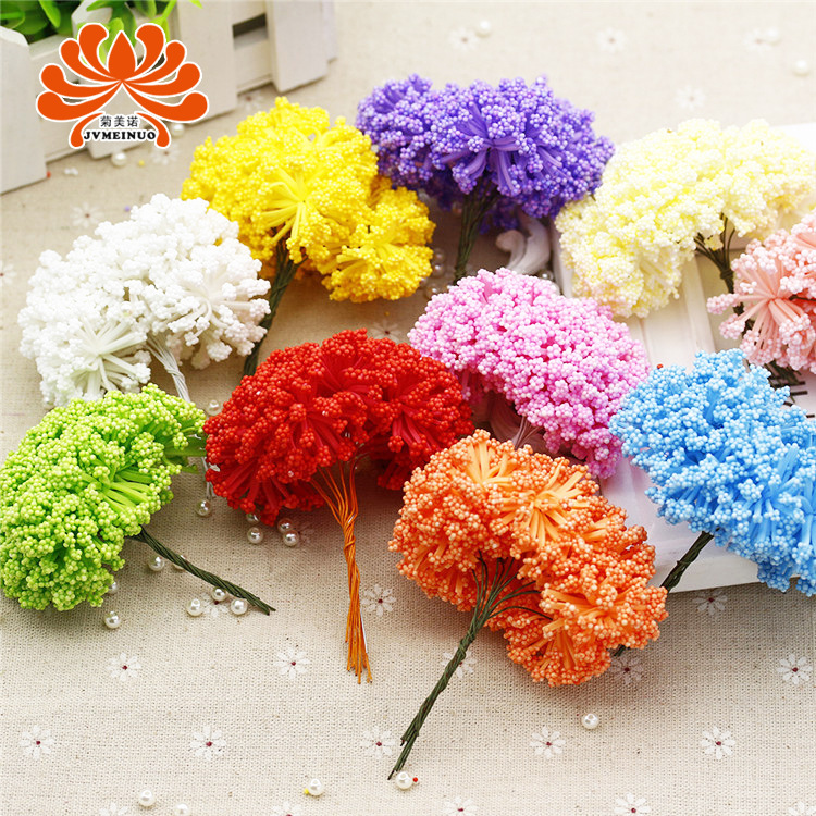 花环配件泡沫颗粒仿真花心diy婚庆用品新娘手环制作材料满天星
