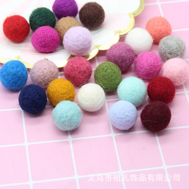 2cm Wool Ball Macaron Classic Round Ball Wool Felt Material Garland Making DIY Handmade Christmas Decorations