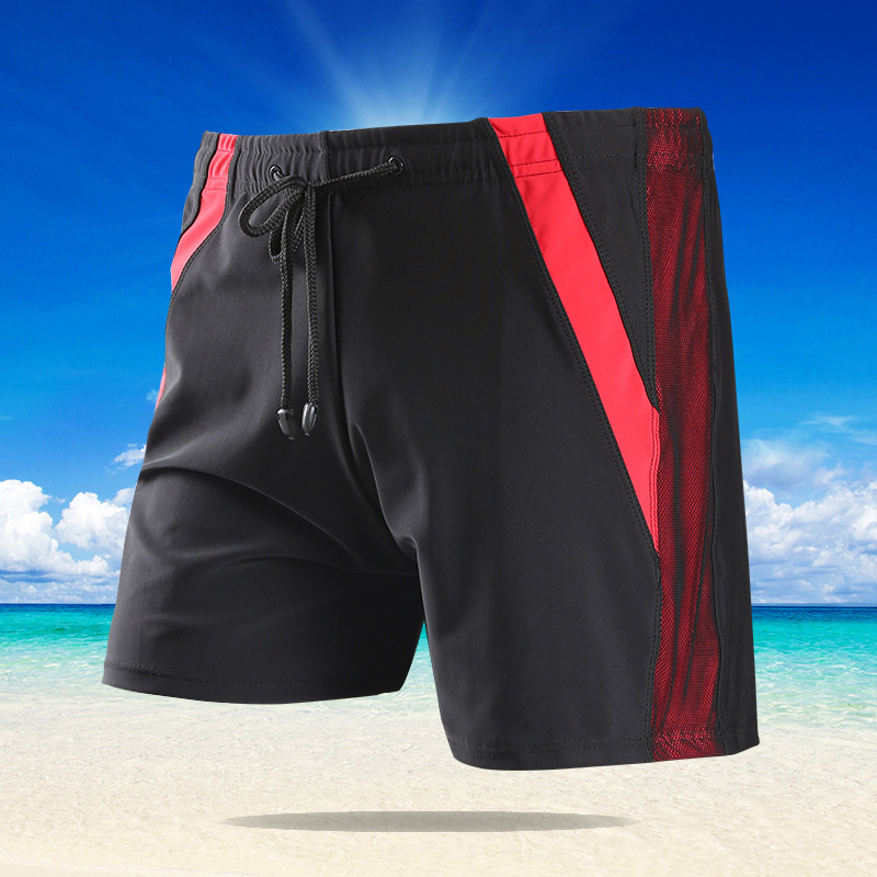 跨境新款沙滩裤欧美男士大码游泳裤时尚宽松男士系带泳裤一件代发