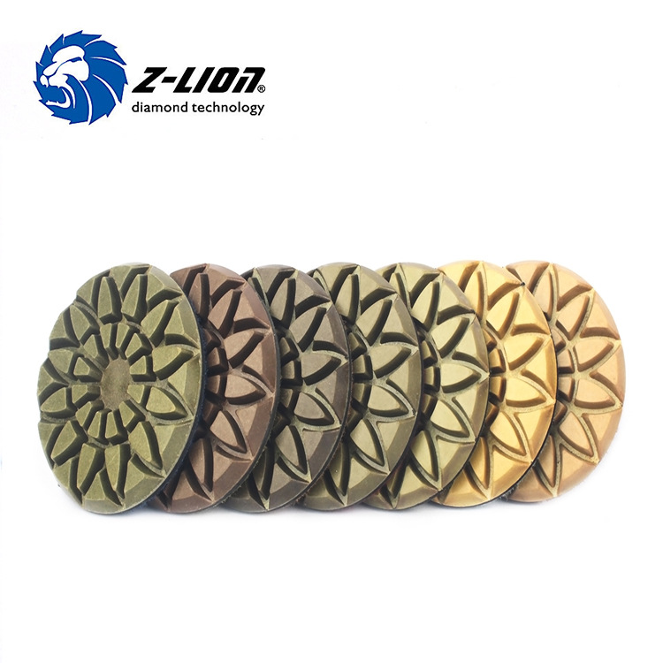 福建致力生产3寸地板翻新专用葵花形树脂磨片，地坪磨片，翻新片