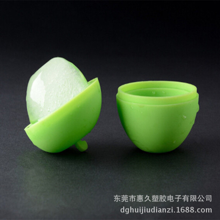 惠久创意新款硅胶苹果形状冰球 DIY调酒单孔硅胶水果冰球