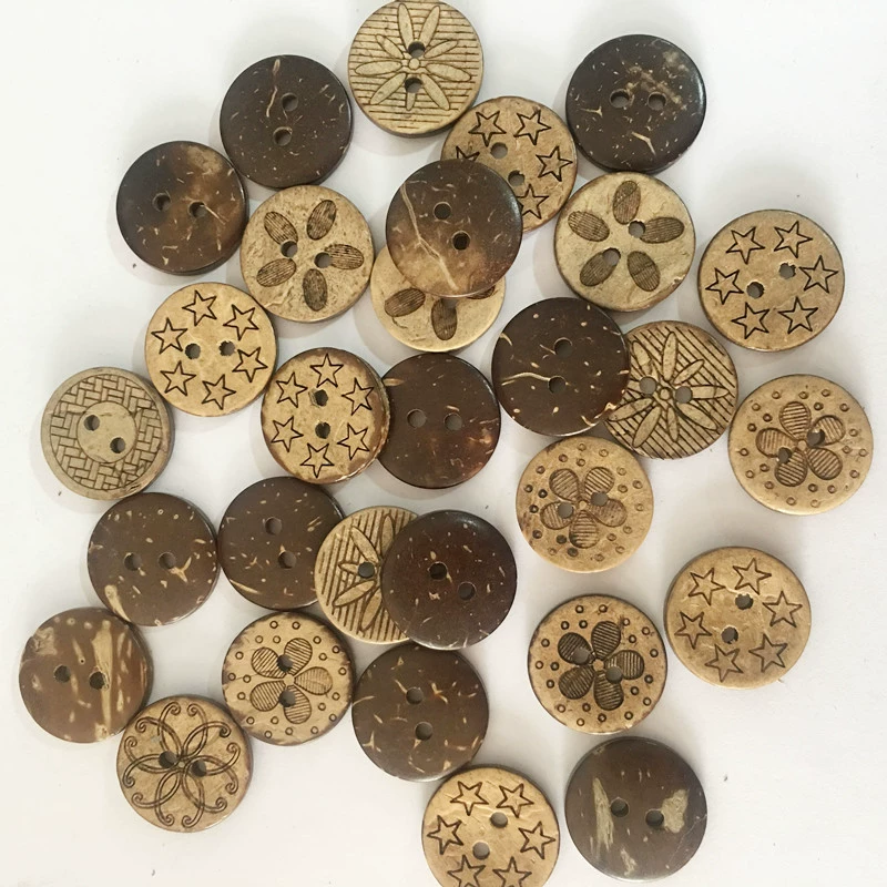 Оптовая продажа пуговицы/деревянная пуговица/детская мультяшная пуговица A грузовые кокосовые пуговицы аксессуары для одежды 18MM