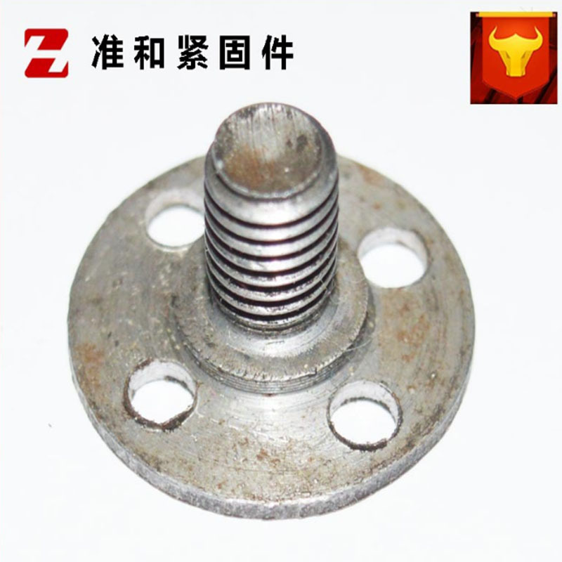 产地货源 碳钢Q235 平头带孔栓 非标螺丝 异型螺栓 铁板螺母