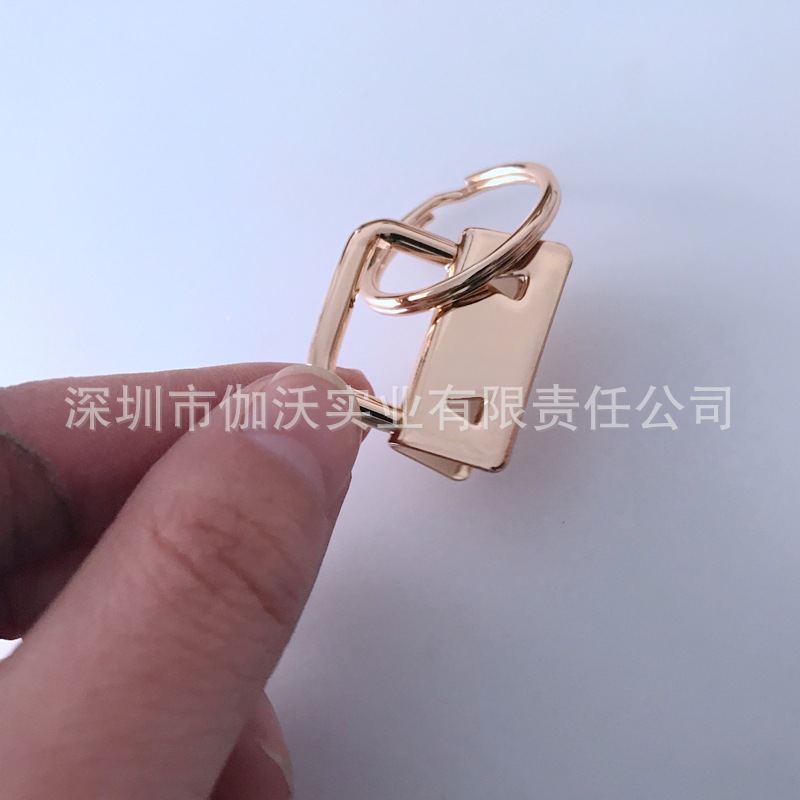 尾夹 厂家直销 25mm铁材质挂浅金色尾夹 织带皮带配件