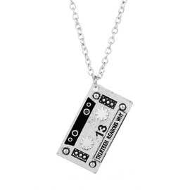 美剧thirteen reasons why十三个原因创意复古录音带磁带吊坠项链