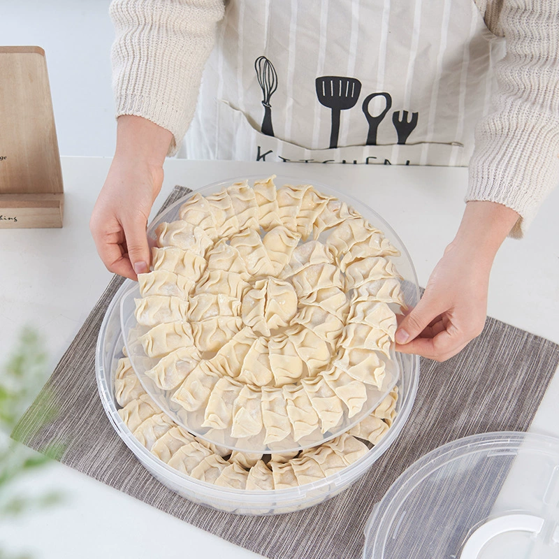 Оптовая продажа от производителя: многофункциональная круглая прозрачная коробка для пельменей, коробка для замороженных и быстрозамороженных пельменей, креативная пластиковая коробка для хранения и сохранения свежести.