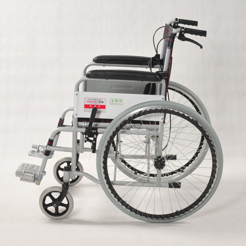 Silla de Ruedas Plegable con Inodoro de Acero de Alto Carbono