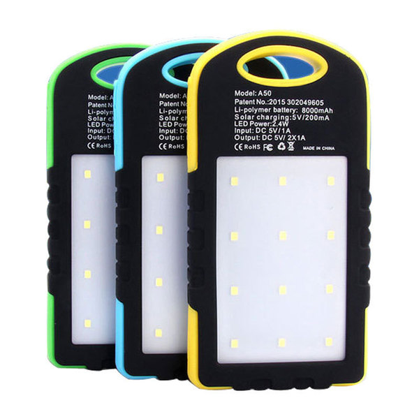 Ultra thin handheld travel power supply solar-powered for camping