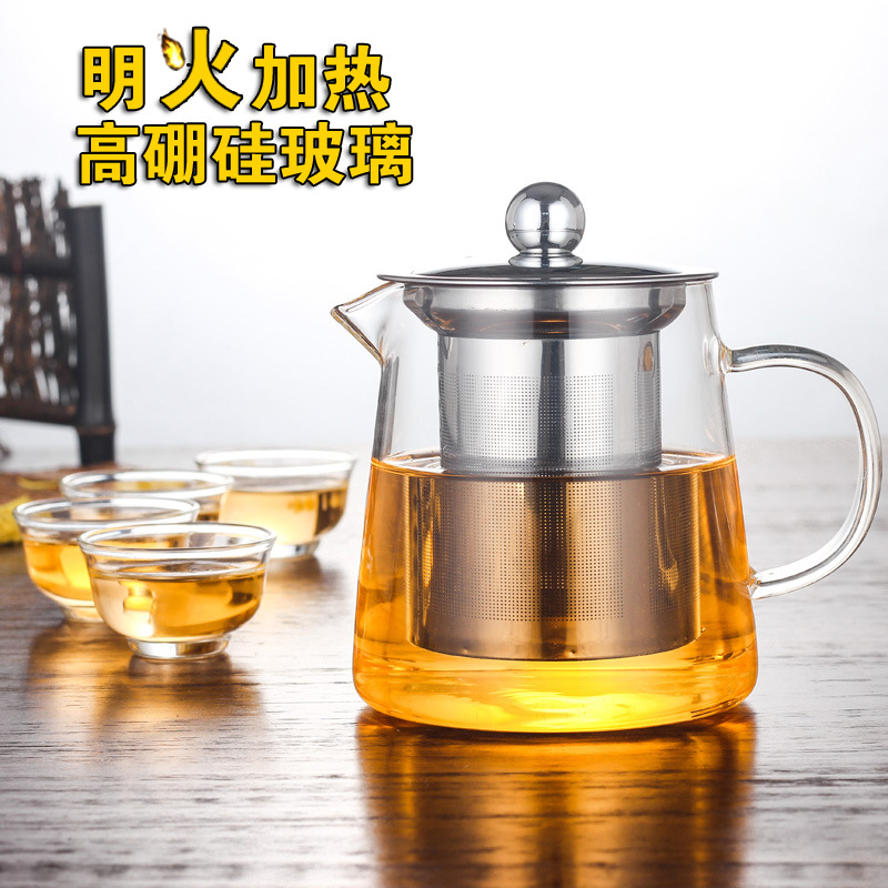 Juego de Té de Vidrio Resistente al Calor para Oficina