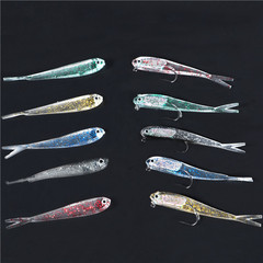 Spinning lure 75mm colored soft fish 2.1g/6.5g simulated fish bait fake lure lead soft fish lead-in fish