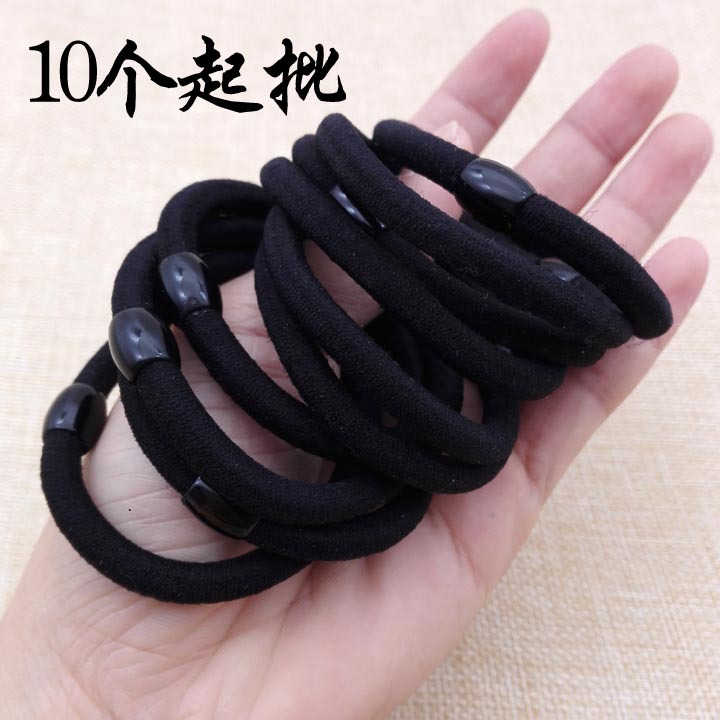 A2415 buena elástica del todo-fósforo banda de goma negro joyería al por mayor anillo de pelo Yiwu 2 yuanes tienda de distribución de suministro puesto de mercado nocturno