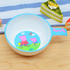 Children's handle, cartoon cute tableware, ceramic soup bowl for food, wholesale, fall protection