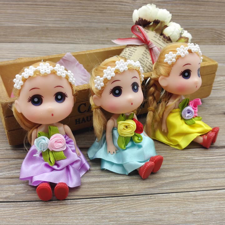A3434 princesa tocado flor muñeca colgante llavero colgante bolsa adornos Yiwu dos yuanes tienda de suministro al por mayor image 3