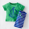 Cotton sleeves for boys, set, cartoon sports suit, with short sleeve, European style