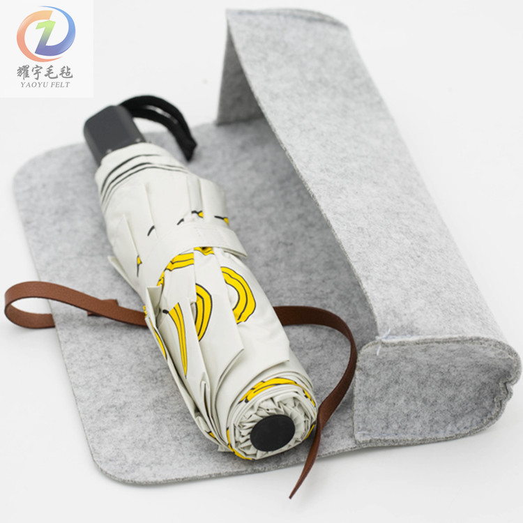 厂家直销毛毡雨伞袋雨伞收纳包纯色毛毡雨伞包吸水毛毡雨伞套批发