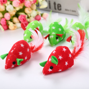 Pet Toys Christmas Series Mouse Cat Toy Catnip Plush Toy Mouse Factory Spot Wholesale Cross Border
