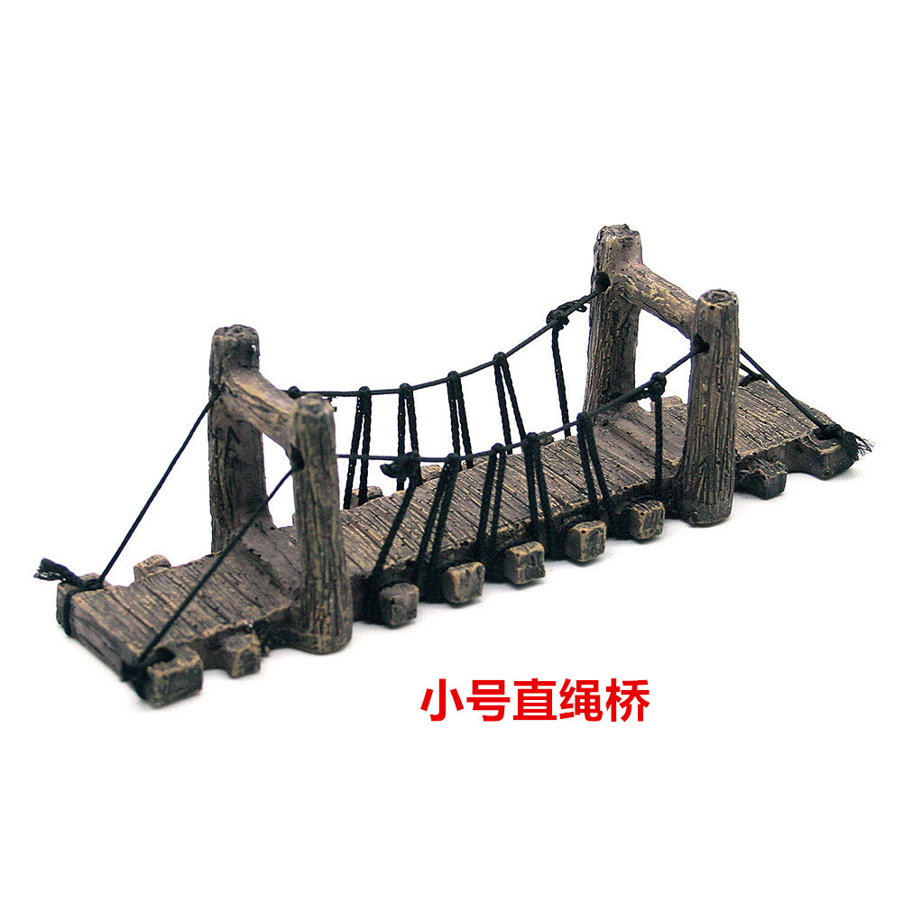 Acuario tanque de peces paisaje decoración puente acuario accesorios de equipo pescado Camarón resina puente tortuga escalada plataforma resina cuerda puente
