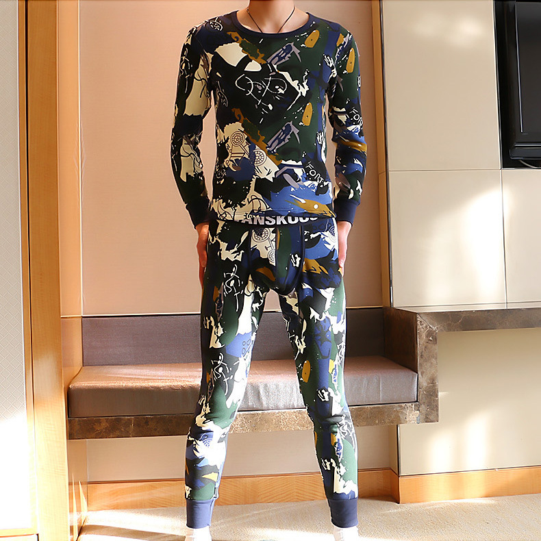 New Korean-Style Spring and Autumn Men's Thickened Thermal Underwear Set, Exquisite Autumn Tops and Pants, Shirt New Korean-Style Spring and Autumn Men's Thickened Thermal Underwear Set, Exquisite Autumn Tops and Pants, Shirt