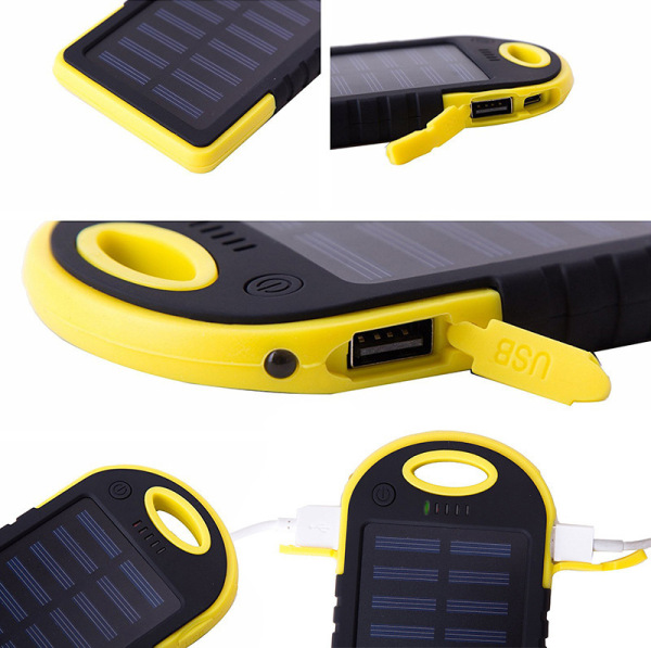 Ultra thin handheld travel power supply solar-powered for camping