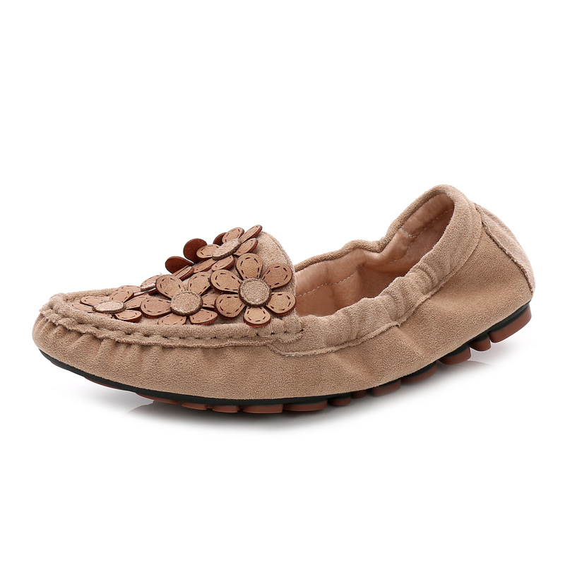Mocasines para mujer primavera y verano nuevo desgaste exterior plano perezoso deslizamiento-en rollo de huevo mujeres embarazadas más tamaño versátil mocasines Coreanos