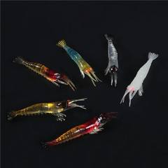 Spinning shrimp 9.5cm 3.5g single large soft shrimp glow red eye shrimp lure with fish hook hole