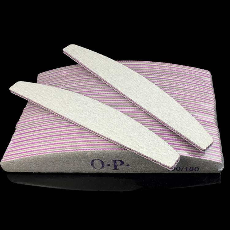 Ventas directas de fábrica Fuji estrella resistente al desgaste Archivo de papel de lija media luna Corazón Púrpura placa de goma dentada frotar Reparación de uñas tira de arena