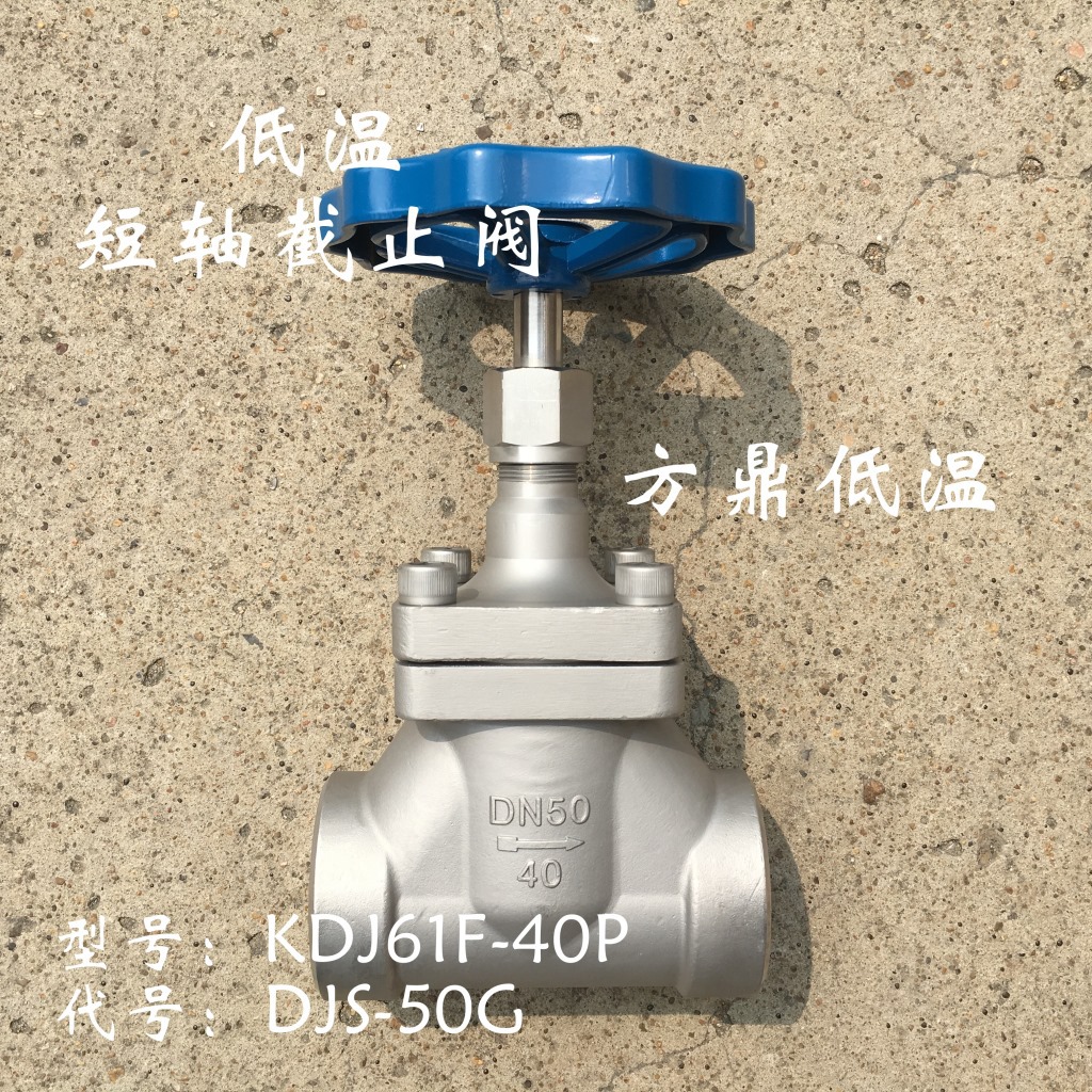 厂家供应 LNG低温短轴截止阀 DJ61F-40P 不锈钢对焊液氧阀门