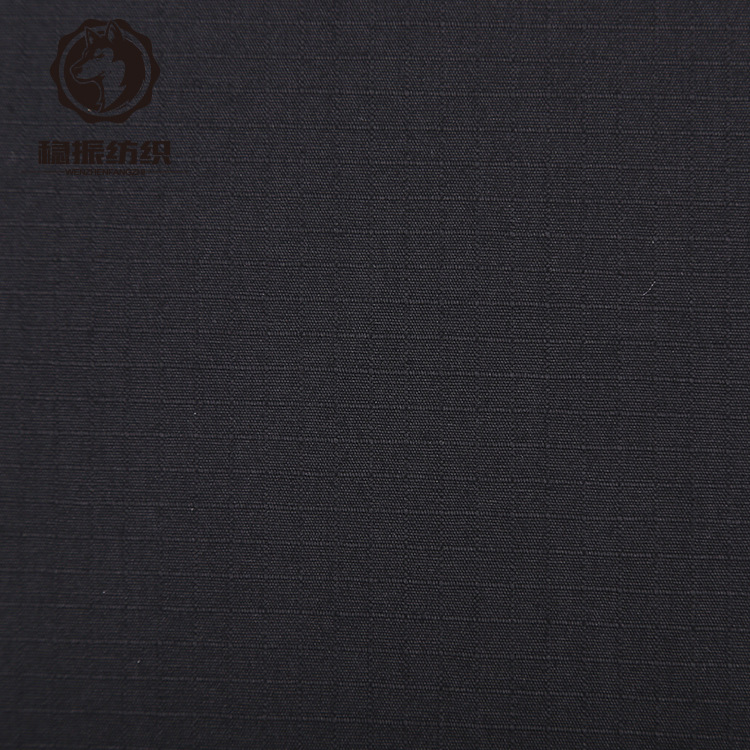 厂家直供涤棉冬季特厚防水防油防污特黑防撕裂格子面料现货