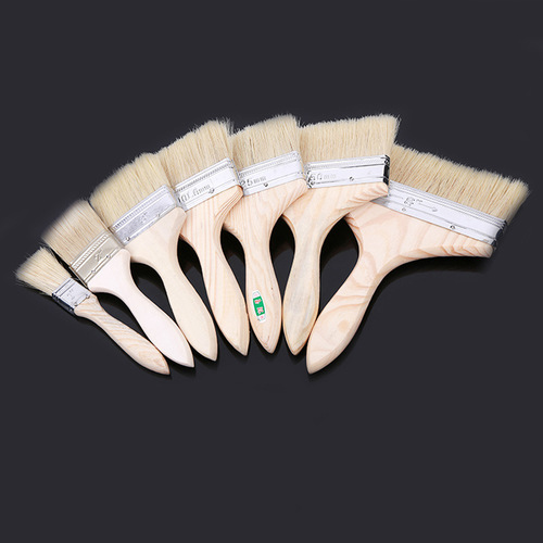 Supply of 1-8 inch wooden handle bristle brush bristle brush hard-bristled paint brush non-shedding thickened paint paint tool brush