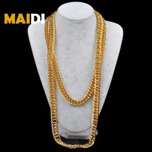 大金链子批发嘻哈潮牌仿真装B金属假金粗舞台表演项链男配饰道具