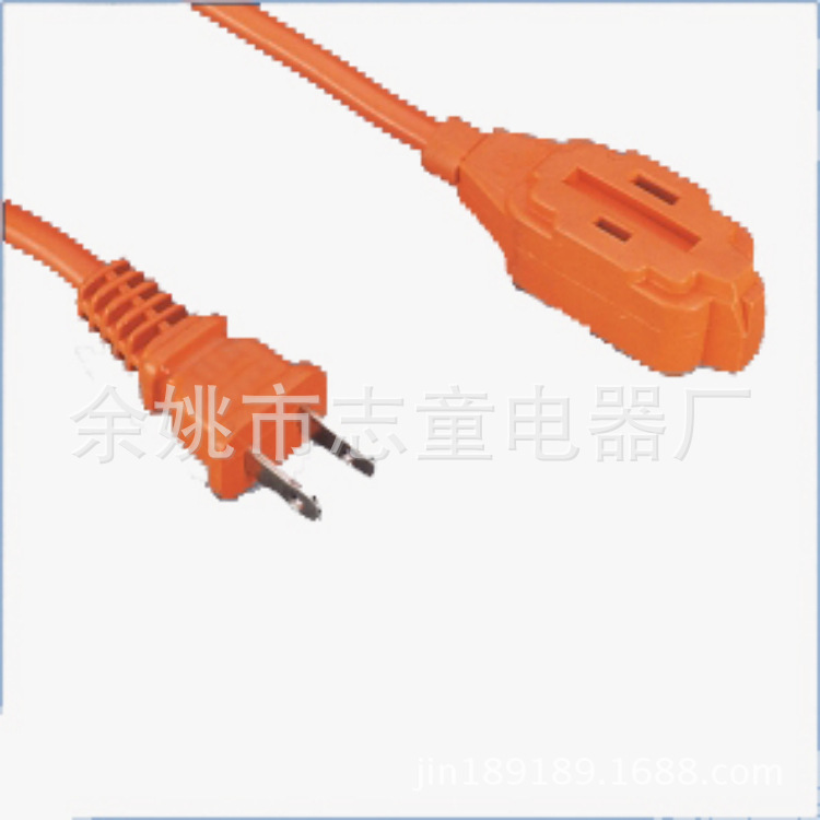 供应灯头灯具插头黑白色2芯0.5平方303开关304控制开关延长PVC线