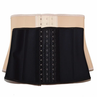 橡胶塑身衣 乳胶紧身衣 Latex waist training 9根钢骨短款束腰