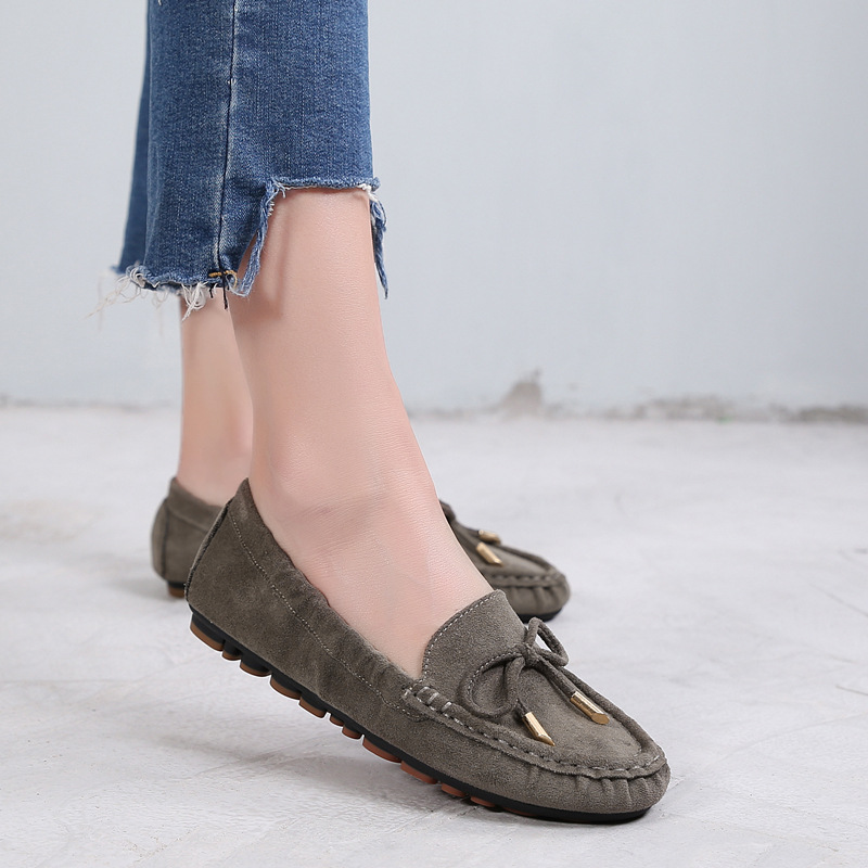 Mocasines de las mujeres 2023 primavera y otoño desgaste exterior plana perezoso inferior suave embarazadas más tamaño versátil estilo coreano zapatos trabajo image 6