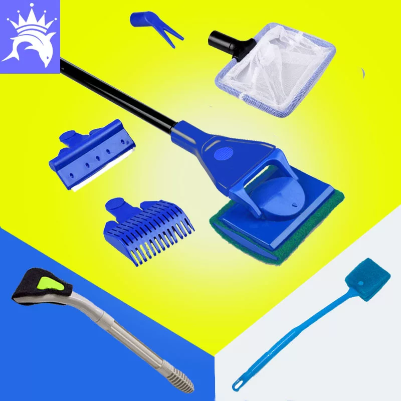 Aquarium, glass brush, three-in-one