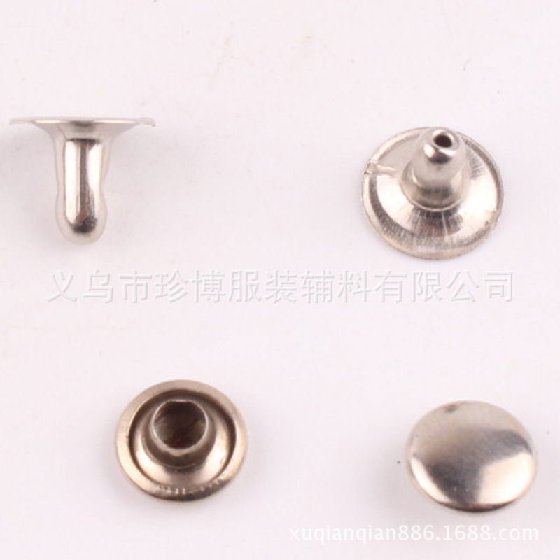 单双面金属撞钉 多种规格diy手工钱包钥匙帽钉 半空心铆钉批发