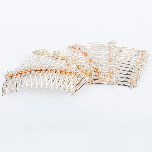 New Korean electroplated diamond-filled simple comb, foreign trade hair comb, Korean style bangs comb hair accessories, manufacturer wholesale
