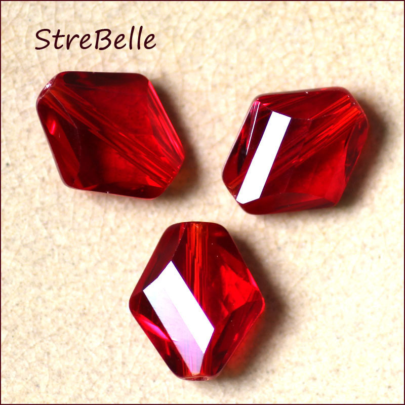 3A earrings Crystal pressed flat beads shaped cut angle beads DIY handmade clothing accessories imitation Austria free shipping