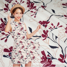 人棉贡缎纹布40*40人造棉缎条子提花皱布60*30宽幅床单印花坯布